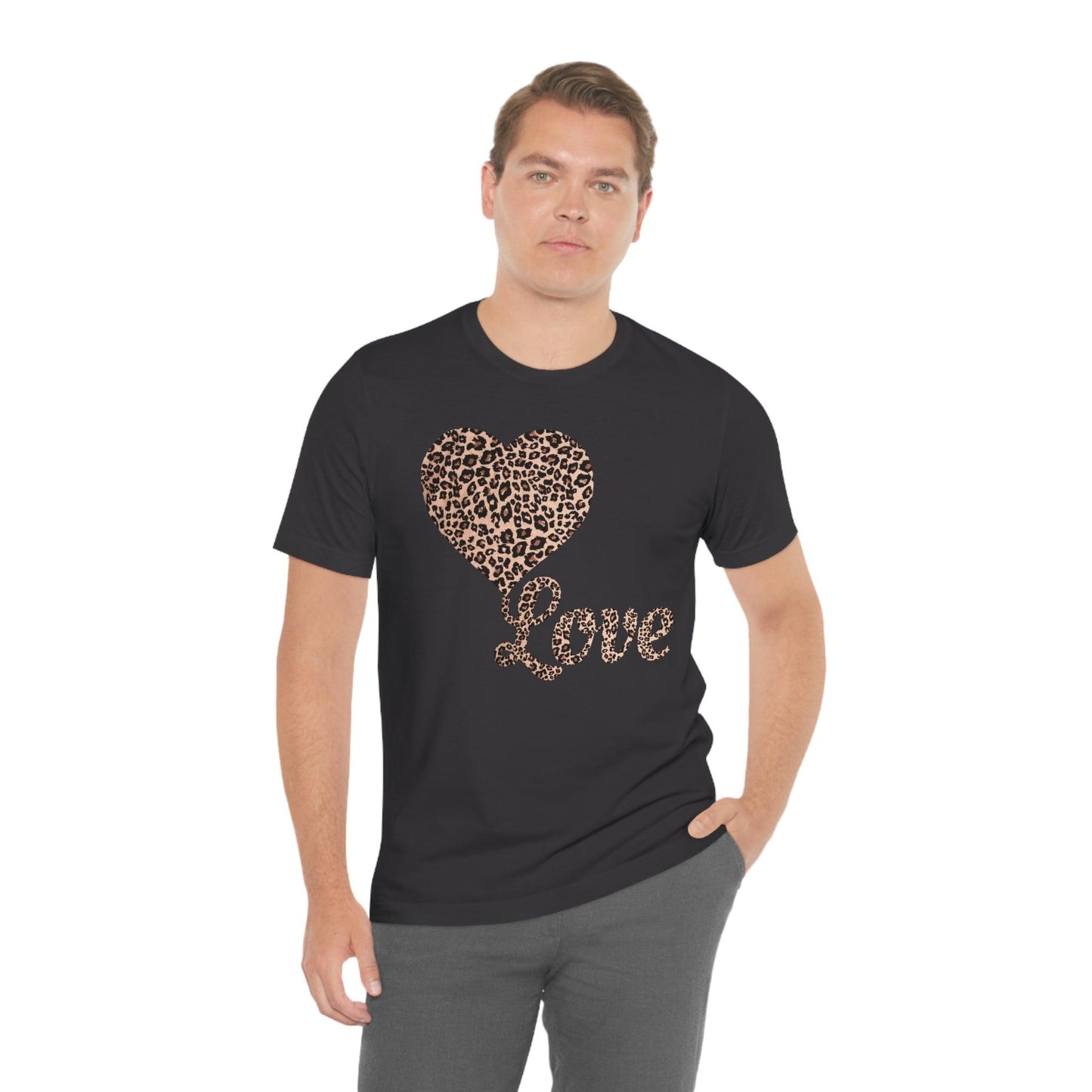 Love Heart, Leopard Print Tee - Giftsmojo