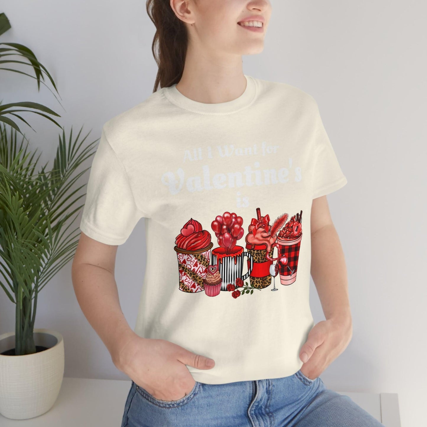 All I want for Valentines is Coffee Tee - Giftsmojo