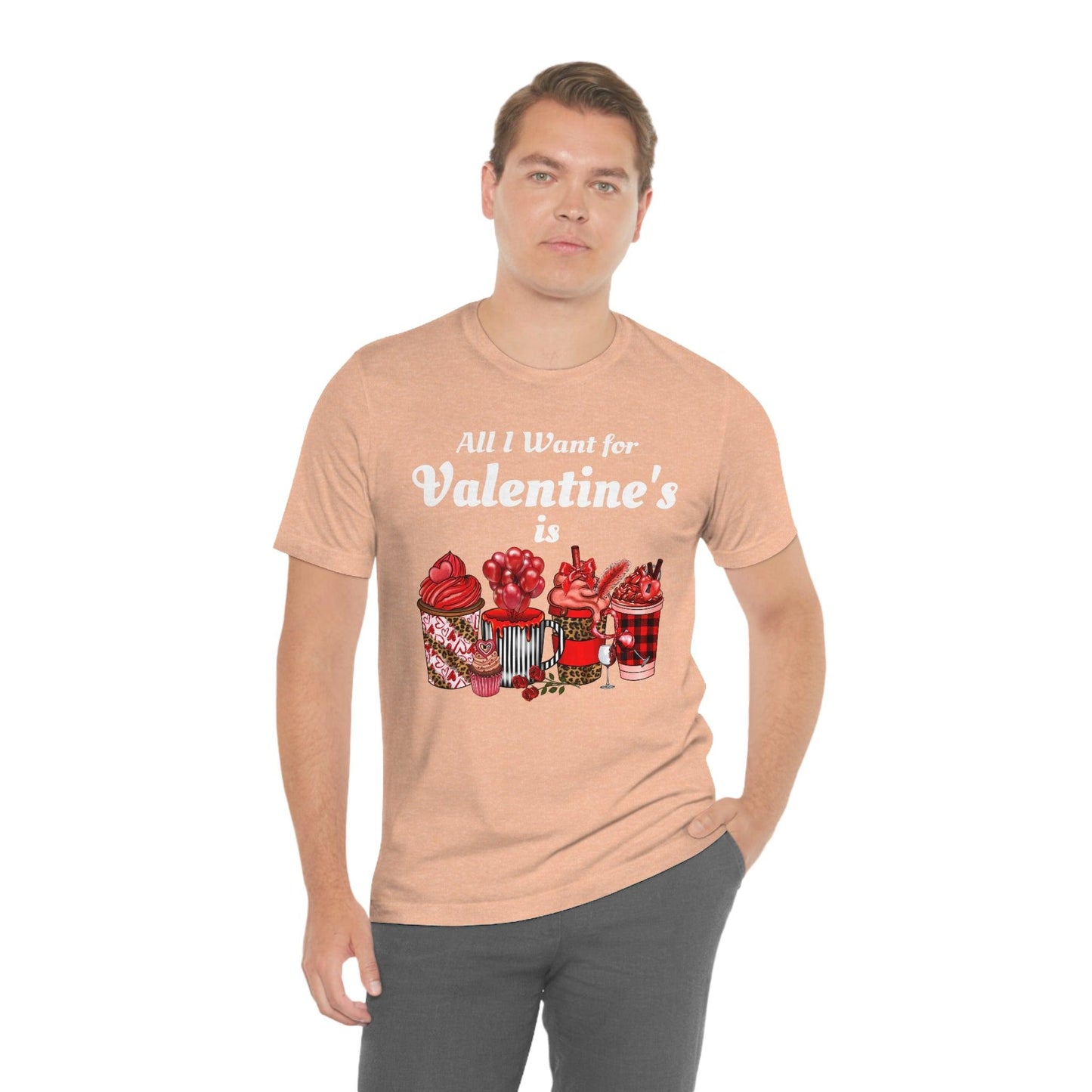 All I want for Valentines is Coffee Tee - Giftsmojo