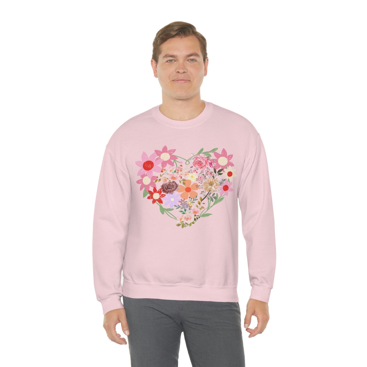 Flower Heart sweatshirt - Floral sweatshirt - Love Sweatshirt