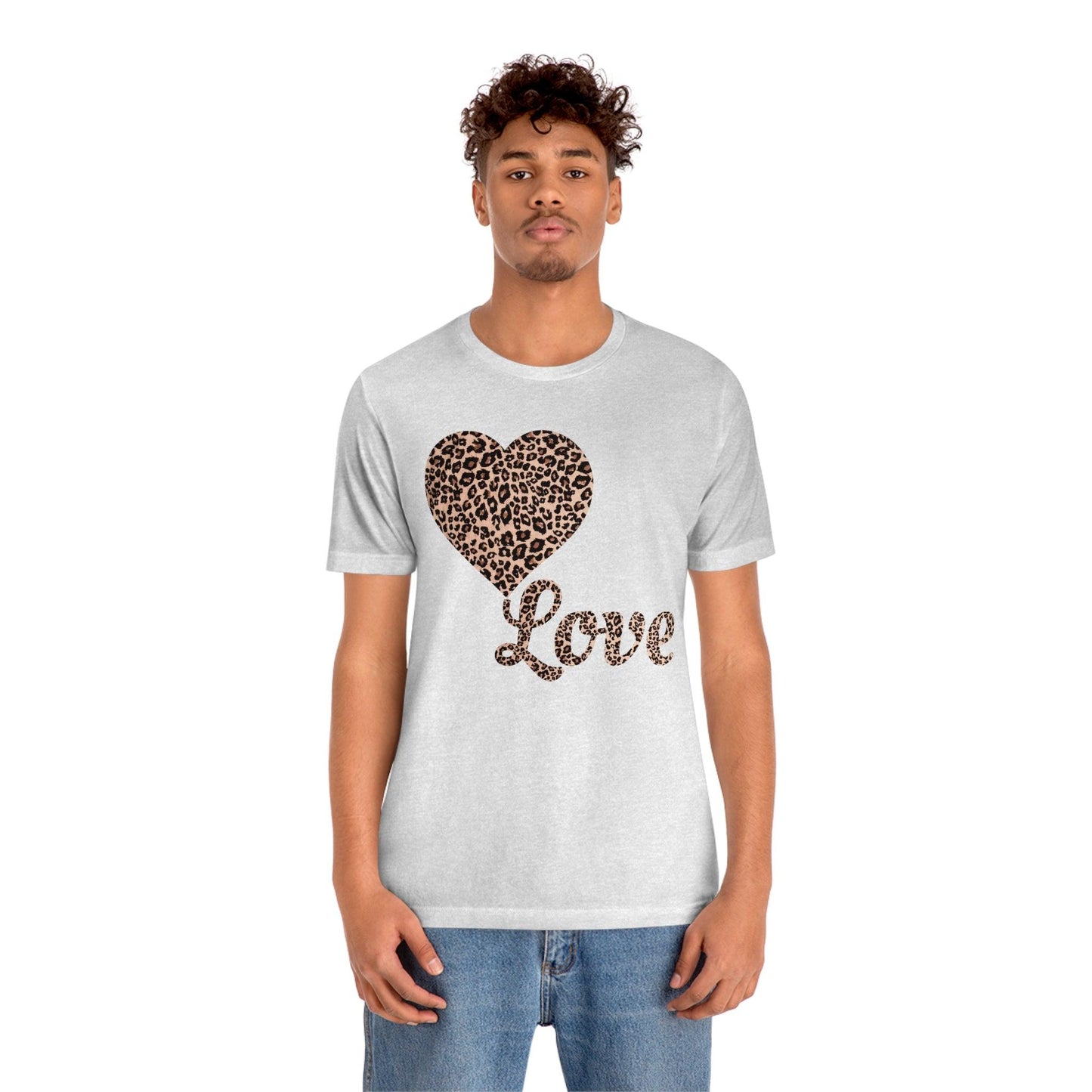 Love Heart, Leopard Print Tee - Giftsmojo