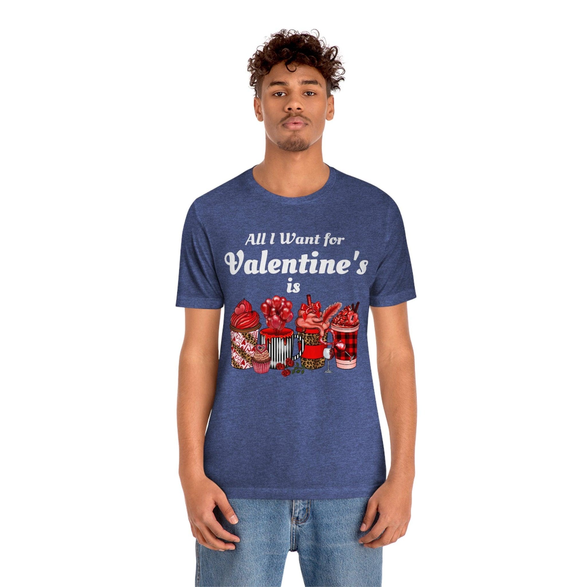 All I want for Valentines is Coffee Tee - Giftsmojo