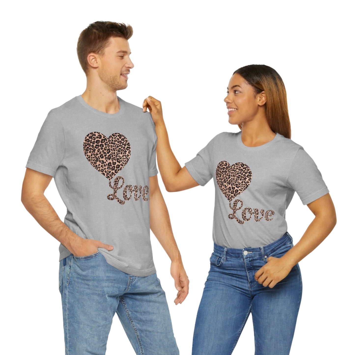 Love Heart, Leopard Print Tee