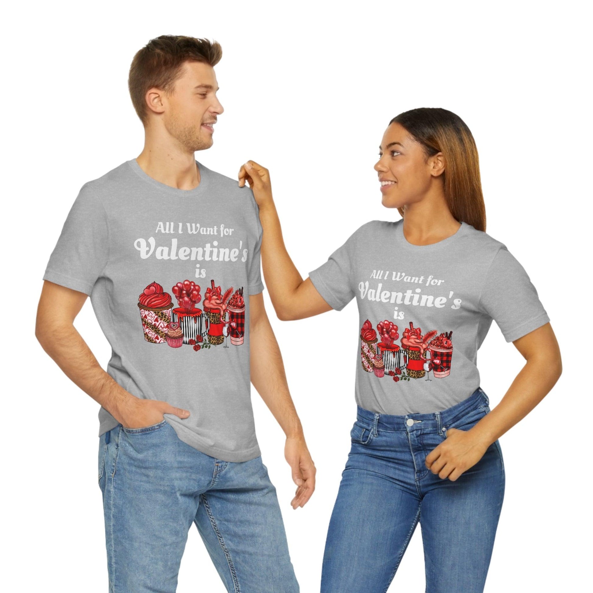 All I want for Valentines is Coffee Tee - Giftsmojo