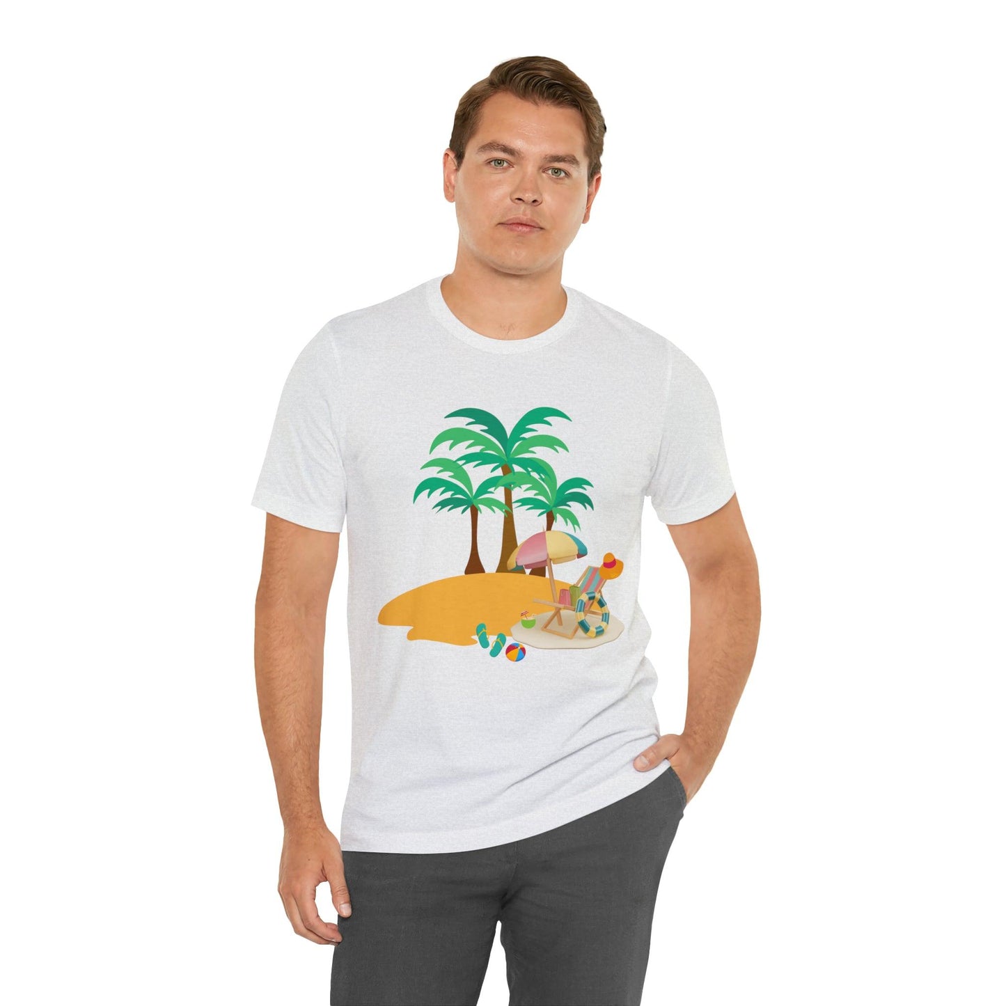 Beach shirt, Beach t-shirt, Summer shirt, Beachwear, Beach fashion, Tropical print, Trendy design, Stylish beach apparel - Giftsmojo