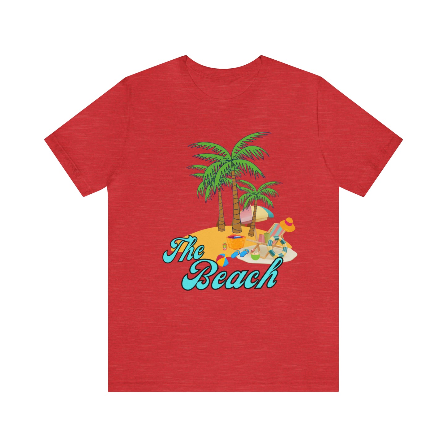 The Beach shirt, Beach t-shirt, Summer shirt, Beachwear, Beach fashion, Tropical print, Trendy design, Stylish beach apparel