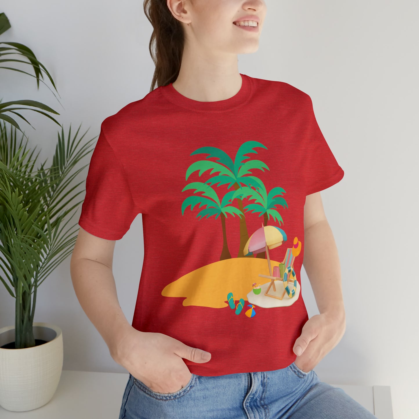 Beach shirt, Beach t-shirt, Summer shirt, Beachwear, Beach fashion, Tropical print, Trendy design, Stylish beach apparel