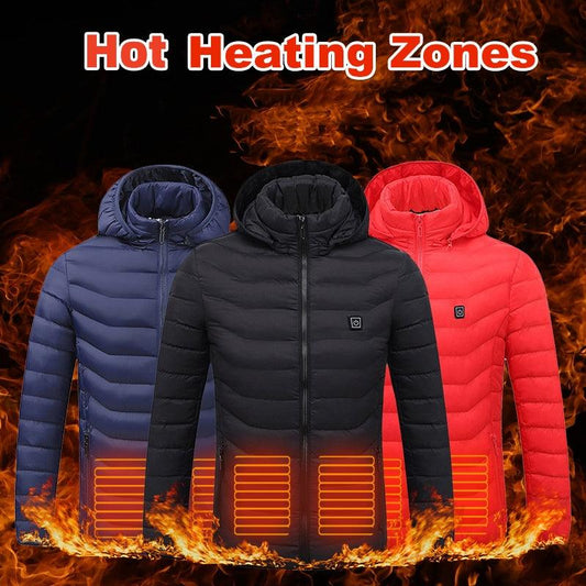 New Heated Jacket Coat USB Electric Jacket Cotton Coat Heater Thermal Clothing Heating Vest Men's Clothes Winter - Giftsmojo