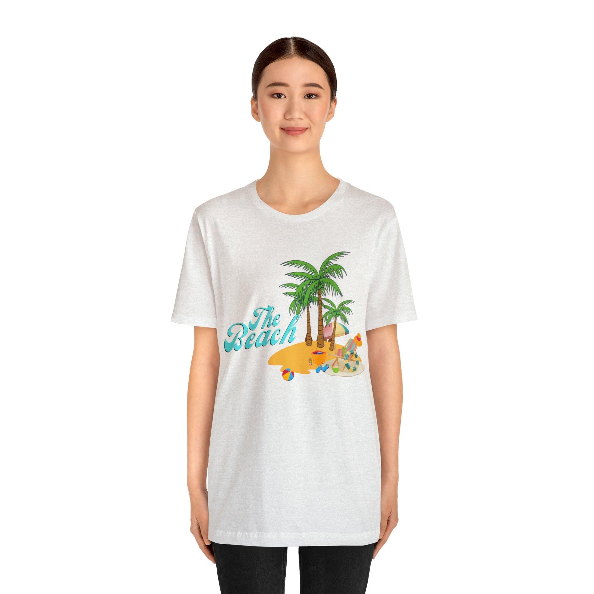 The Beach shirt, Beach t-shirt, Summer shirt, Beachwear, Beach fashion, Tropical print, Trendy design, Stylish beach apparel - Giftsmojo