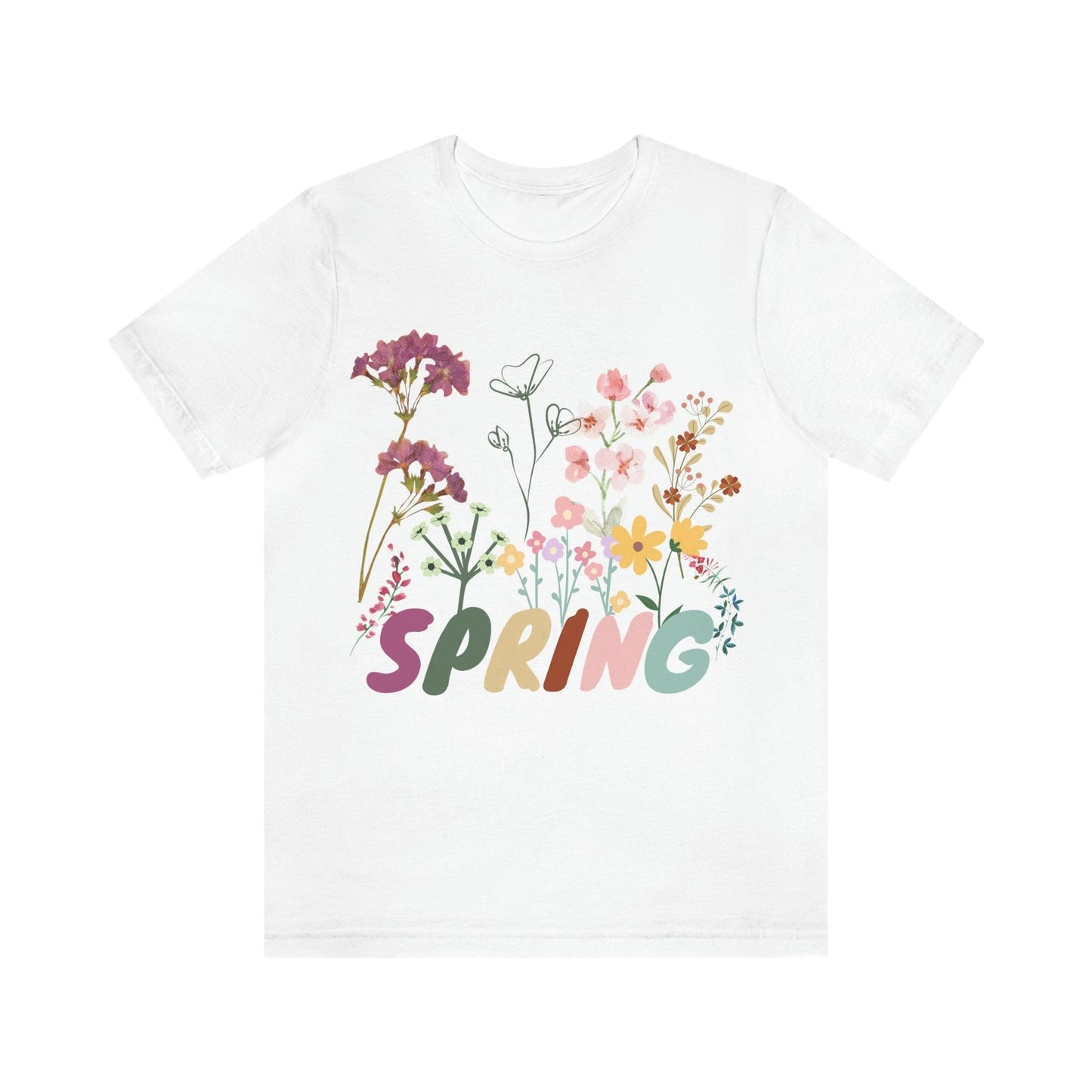 Spring Shirt, Flower T shirt, Vintage Botanical Shirt, Vintage T-shirt, Graphic Tshirt, Botanical Print, Vintage Flower Shirt, Wildflower,