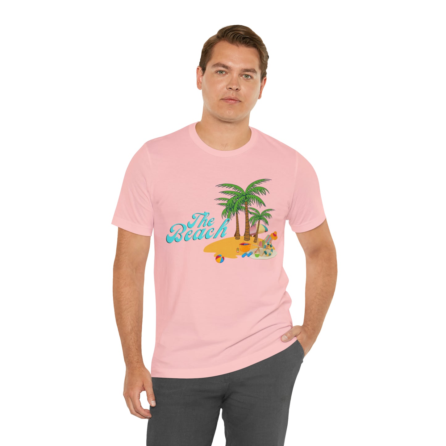 The Beach shirt, Beach t-shirt, Summer shirt, Beachwear, Beach fashion, Tropical print, Trendy design, Stylish beach apparel