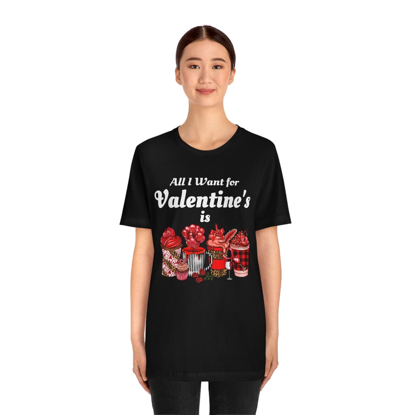 All I want for Valentines is Coffee Tee - Giftsmojo