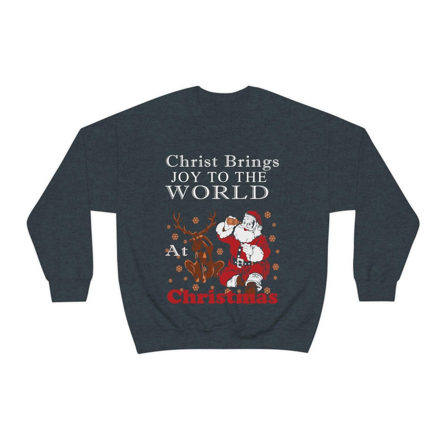 Christ brings joy to the World at Christmas Sweatshirt - Giftsmojo