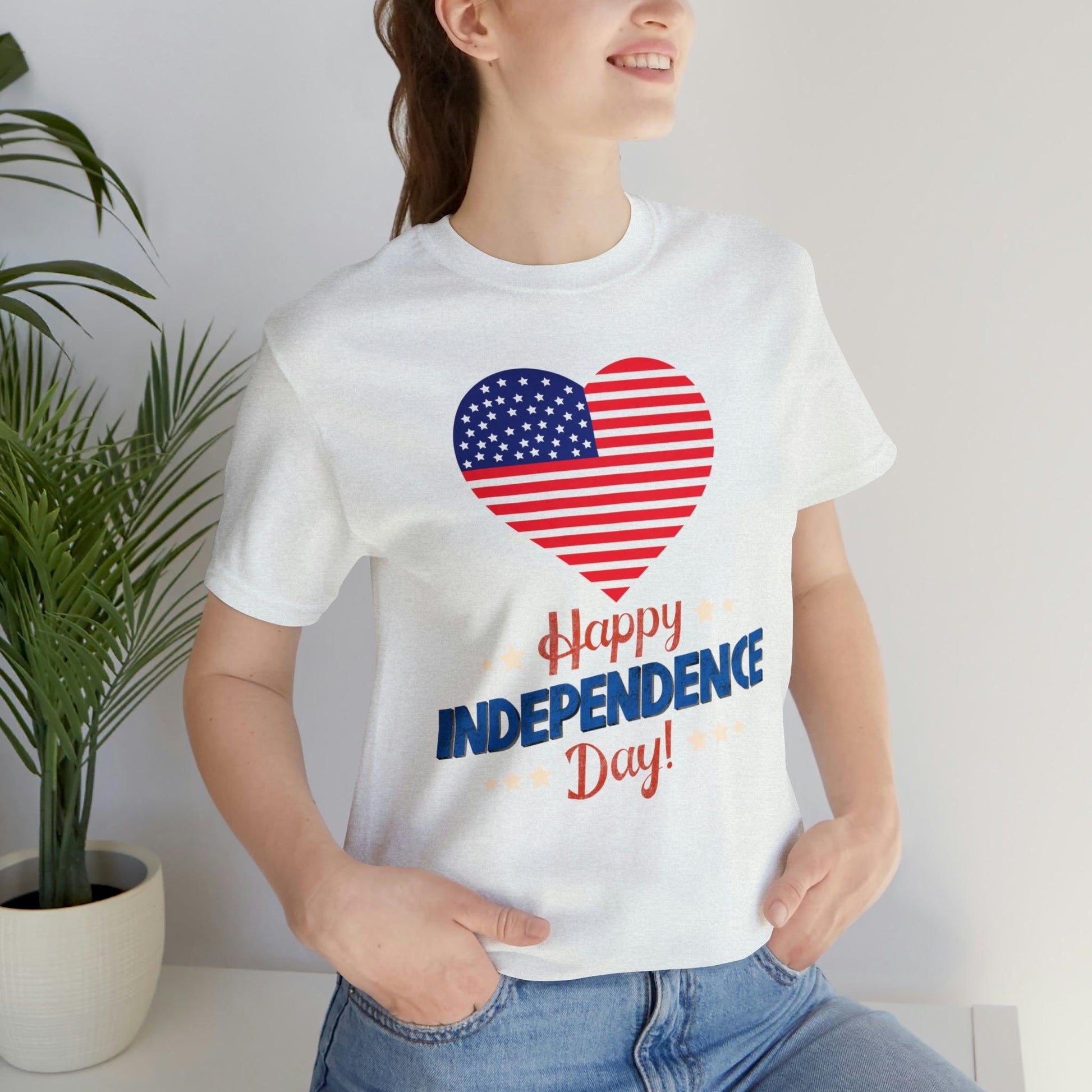 Happy Independence Day shirt, American flag shirt, Red, white, and blue shirt, Patriotic shirt, USA shirt - Giftsmojo