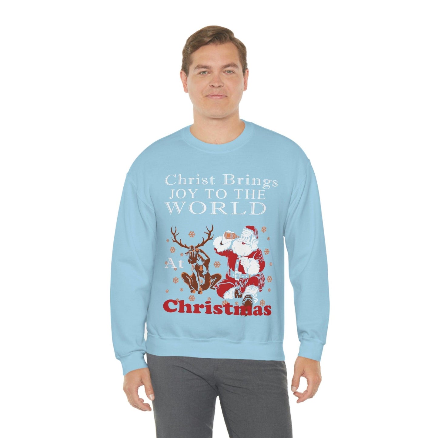 Christ brings joy to the World at Christmas Sweatshirt - Giftsmojo