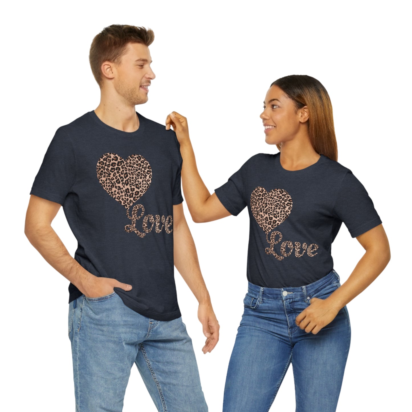 Love Heart, Leopard Print Tee