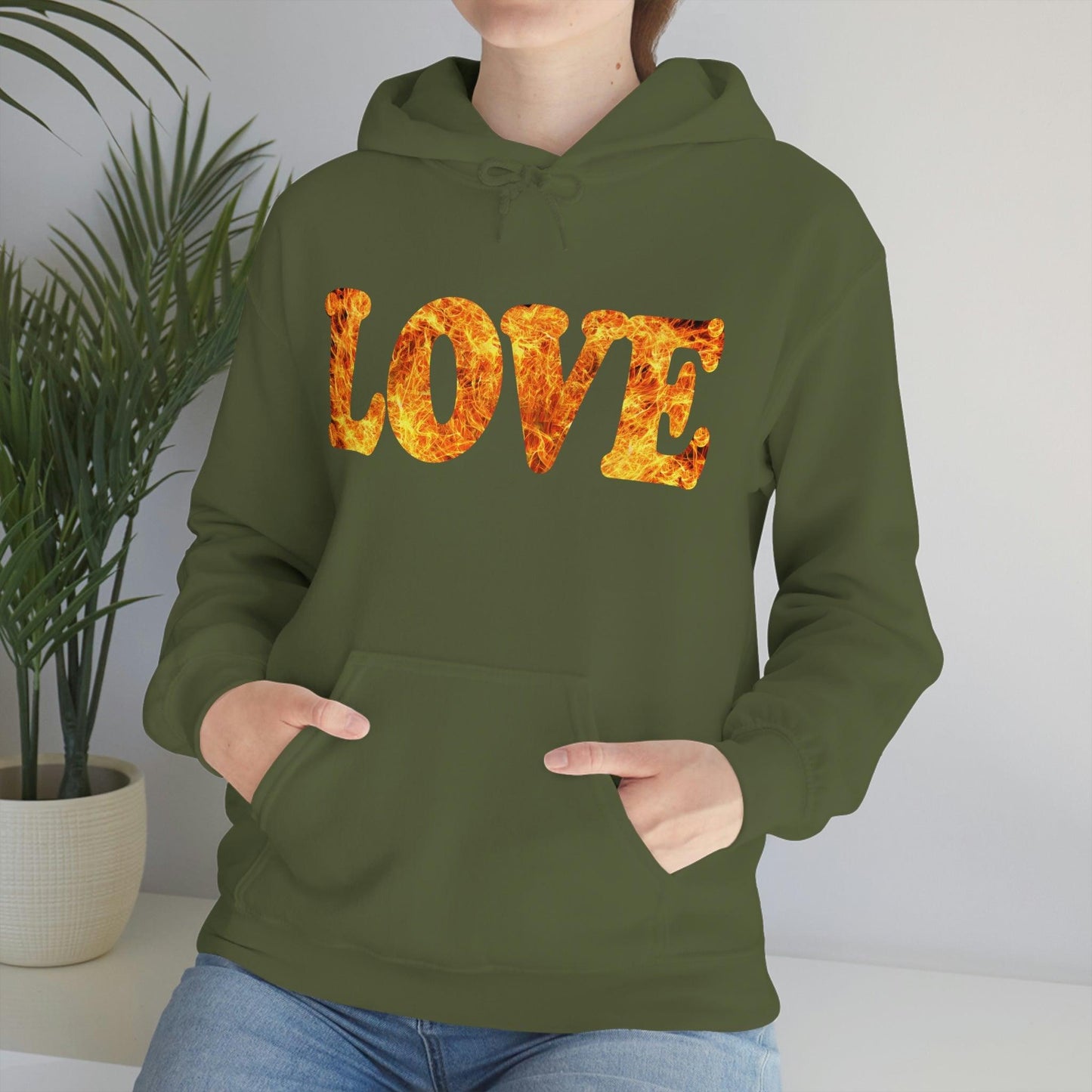 Love Fire Hooded Sweatshirt - Giftsmojo