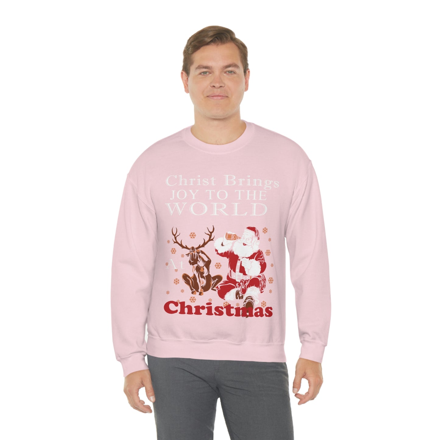 Christ brings joy to the World at Christmas Sweatshirt