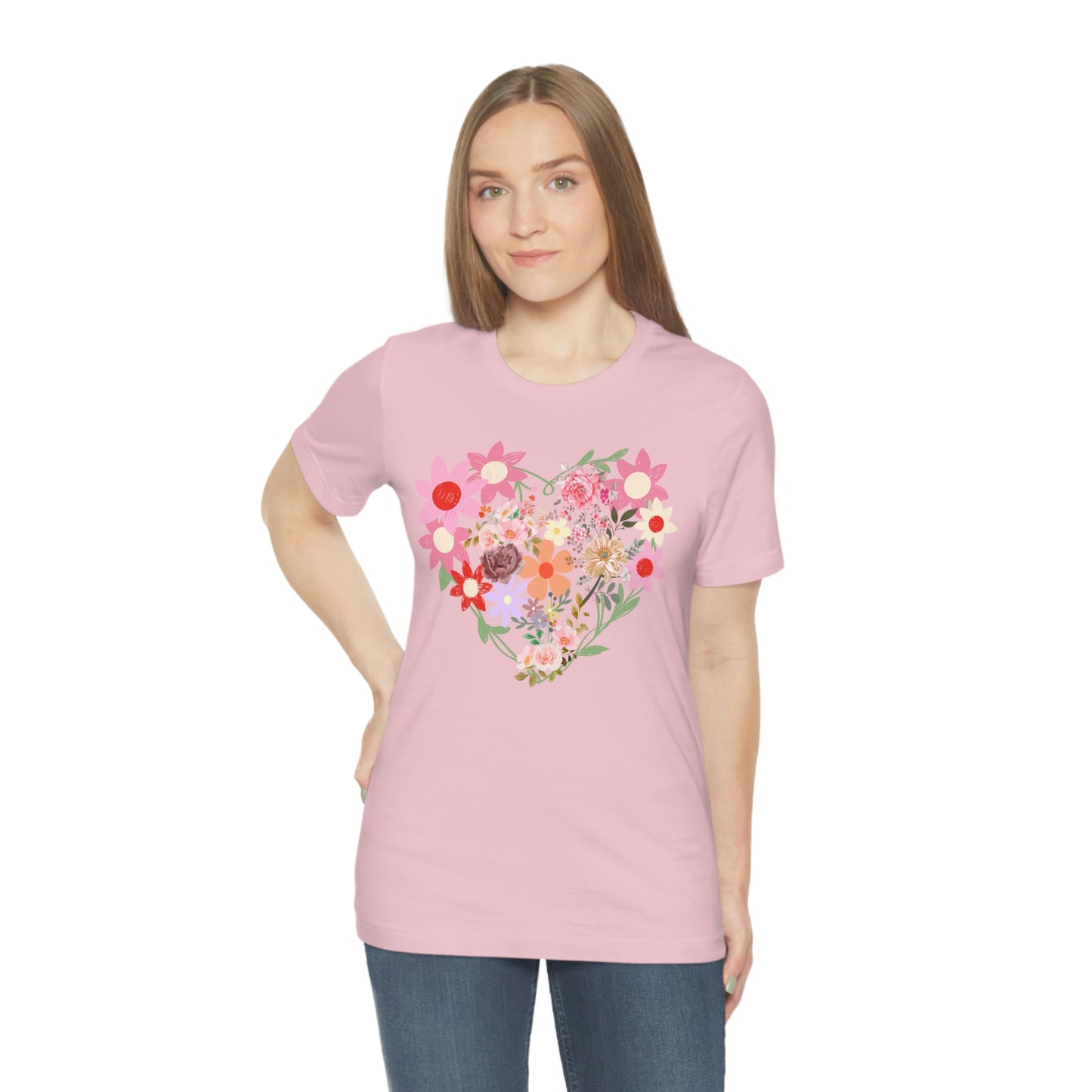 Flower Heart Shirt - Love Shirt - Floral Heart Shirt