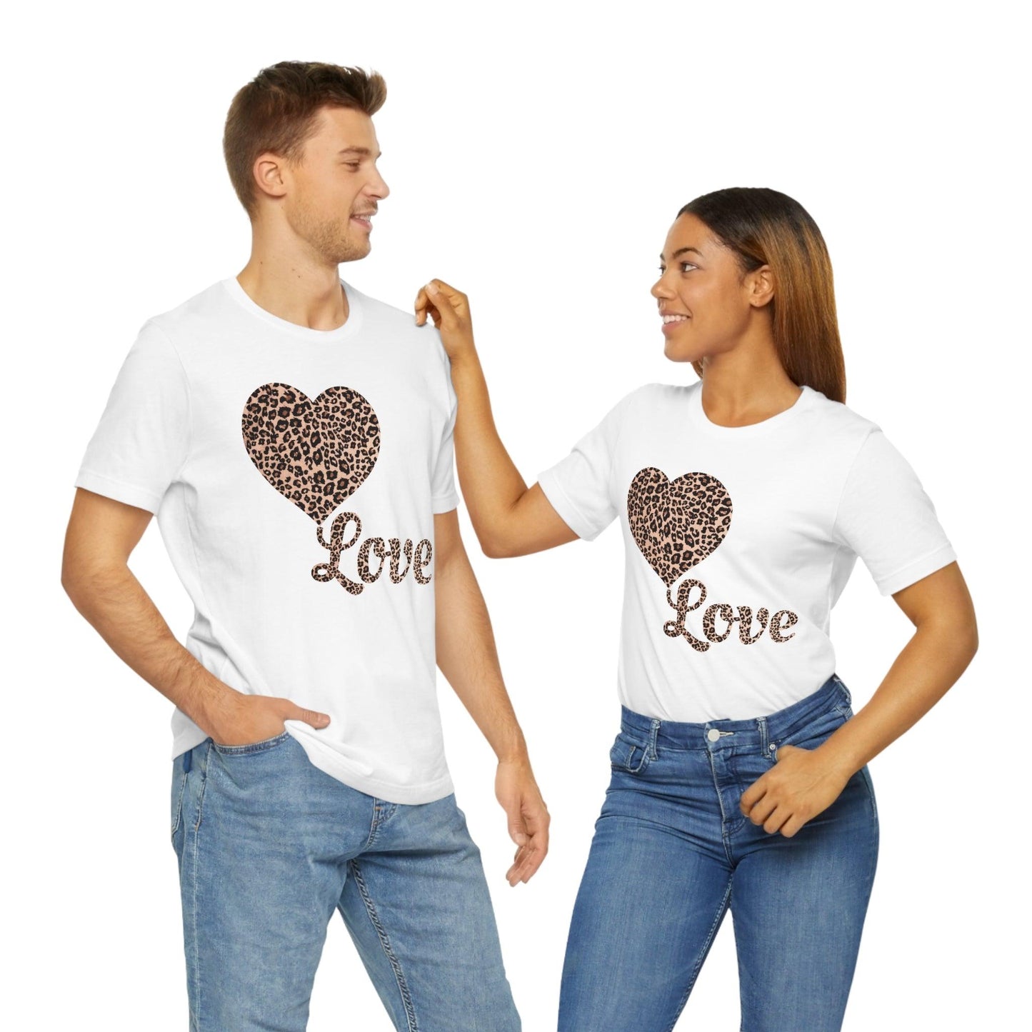 Love Heart, Leopard Print Tee - Giftsmojo