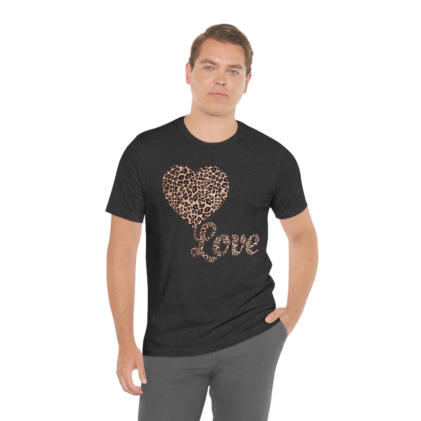 Love Heart, Leopard Print Tee