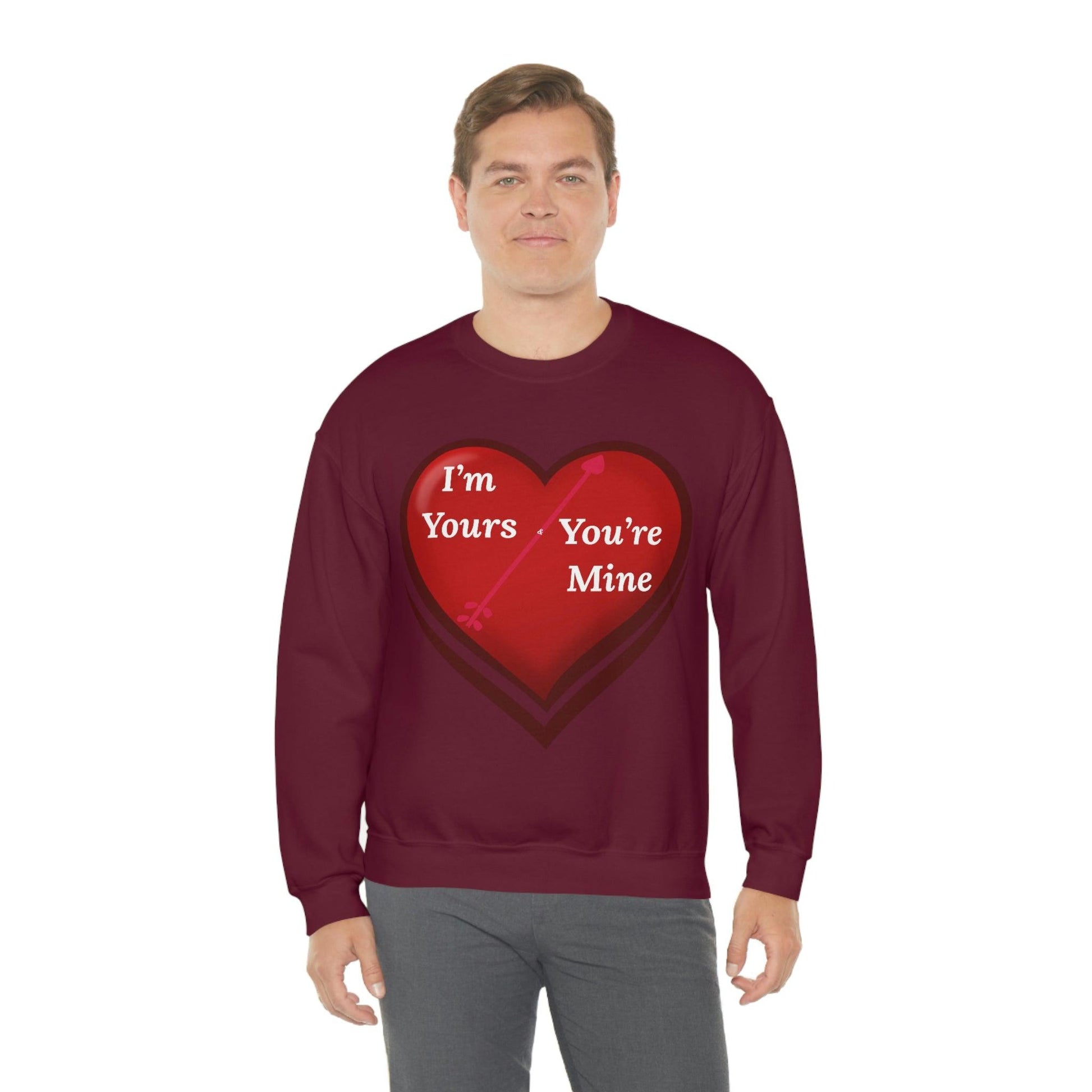 I'm Yours and You're Mine Heart Sweatshirt - Giftsmojo