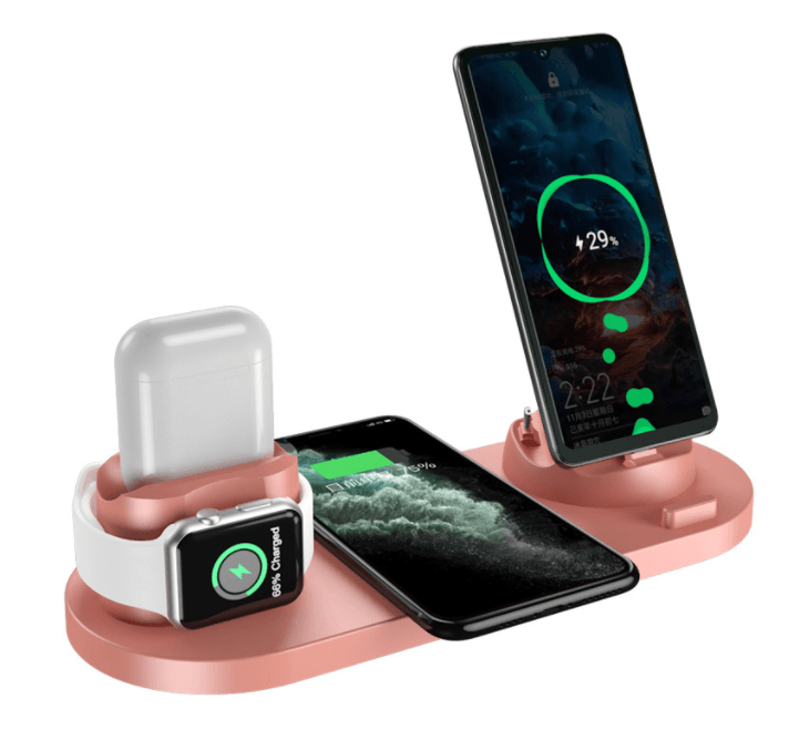Wireless Charger For IPhone14 13 Fast Charger For Phone Fast Charging Pad For Phone Watch 6 In 1 Charging Dock Station - Giftsmojo
