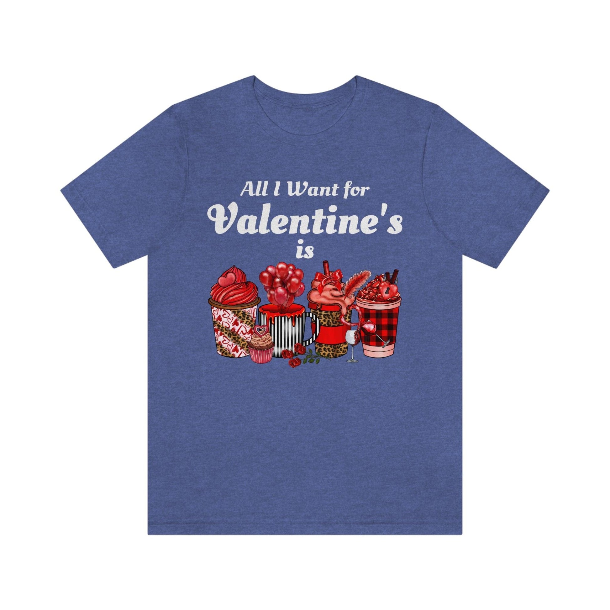 All I want for Valentines is Coffee Tee - Giftsmojo