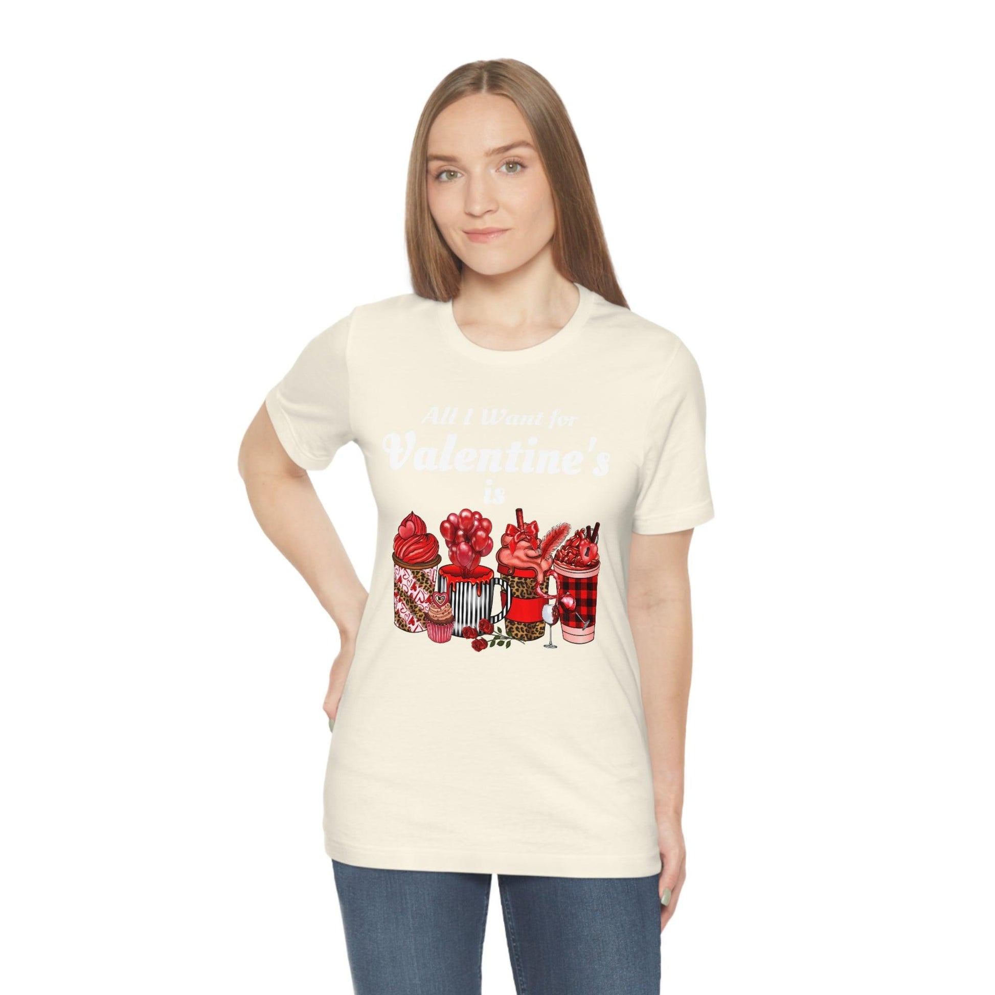 All I want for Valentines is Coffee Tee - Giftsmojo