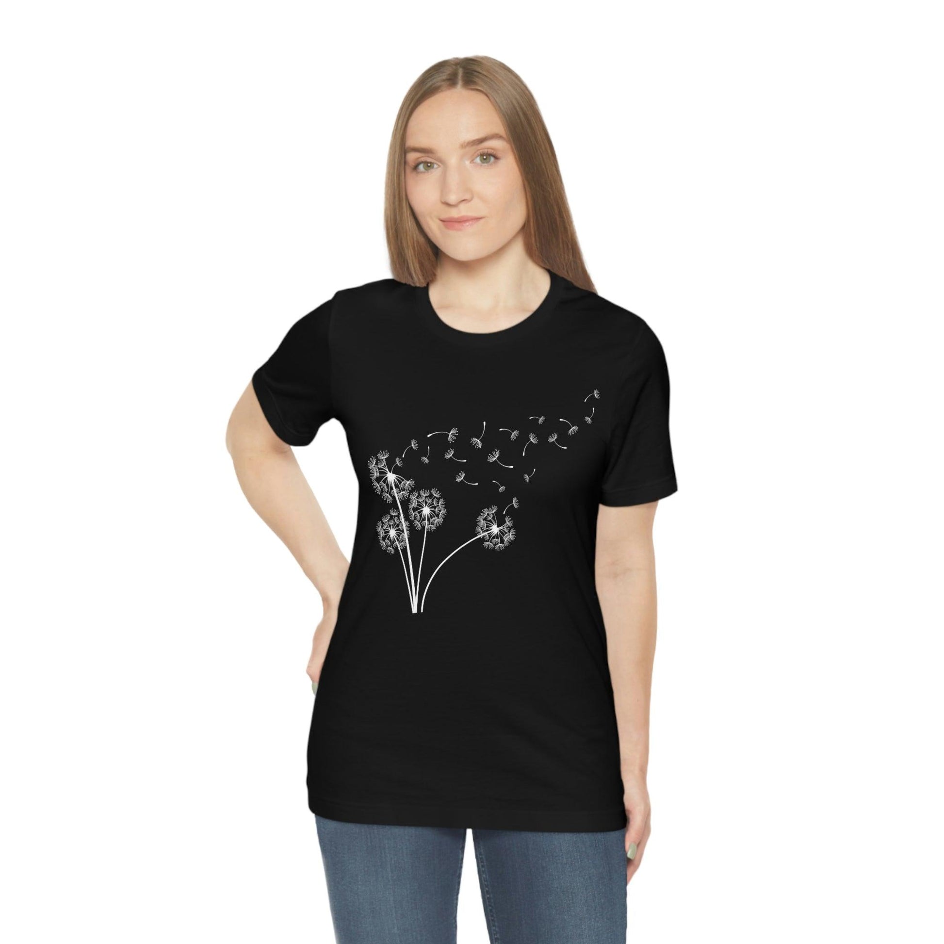 Dandelion Shirt, Boho Windflower Shirt, Dandelion Shirt for Her, Windflower Tee, Meditation Gift, Yoga Shirt, Inspirational Shirt, Bday Tees - Giftsmojo