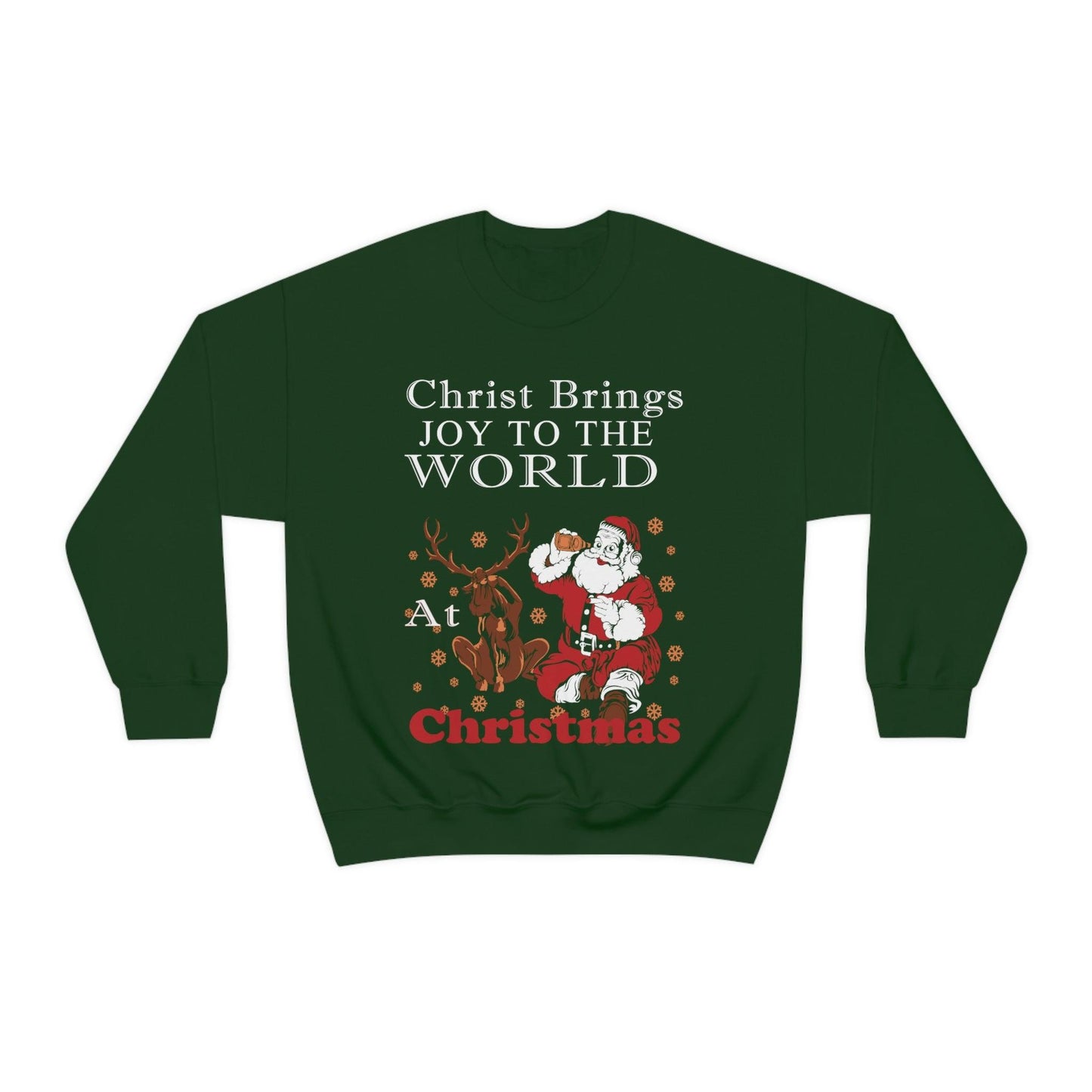 Christ brings joy to the World at Christmas Sweatshirt - Giftsmojo