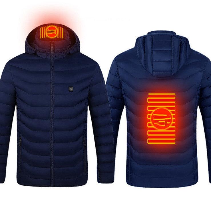 New Heated Jacket Coat USB Electric Jacket Cotton Coat Heater Thermal Clothing Heating Vest Men's Clothes Winter - Giftsmojo