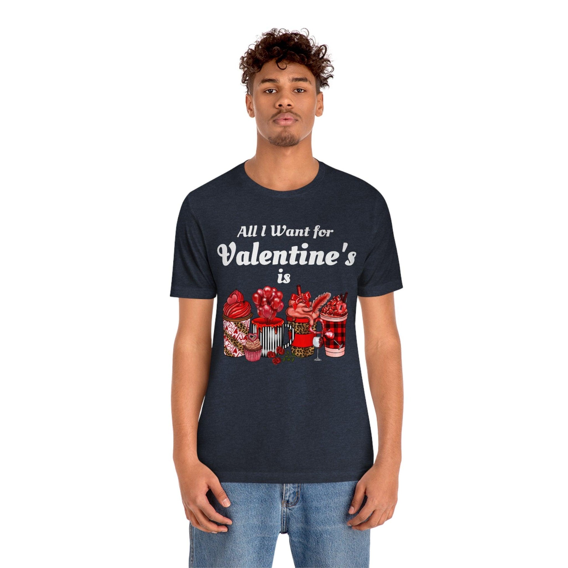 All I want for Valentines is Coffee Tee - Giftsmojo