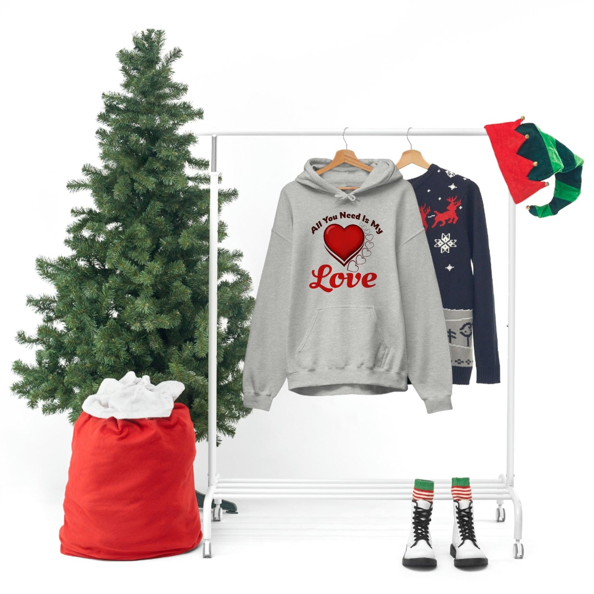 All you need is My Love Hooded Sweatshirt - Giftsmojo