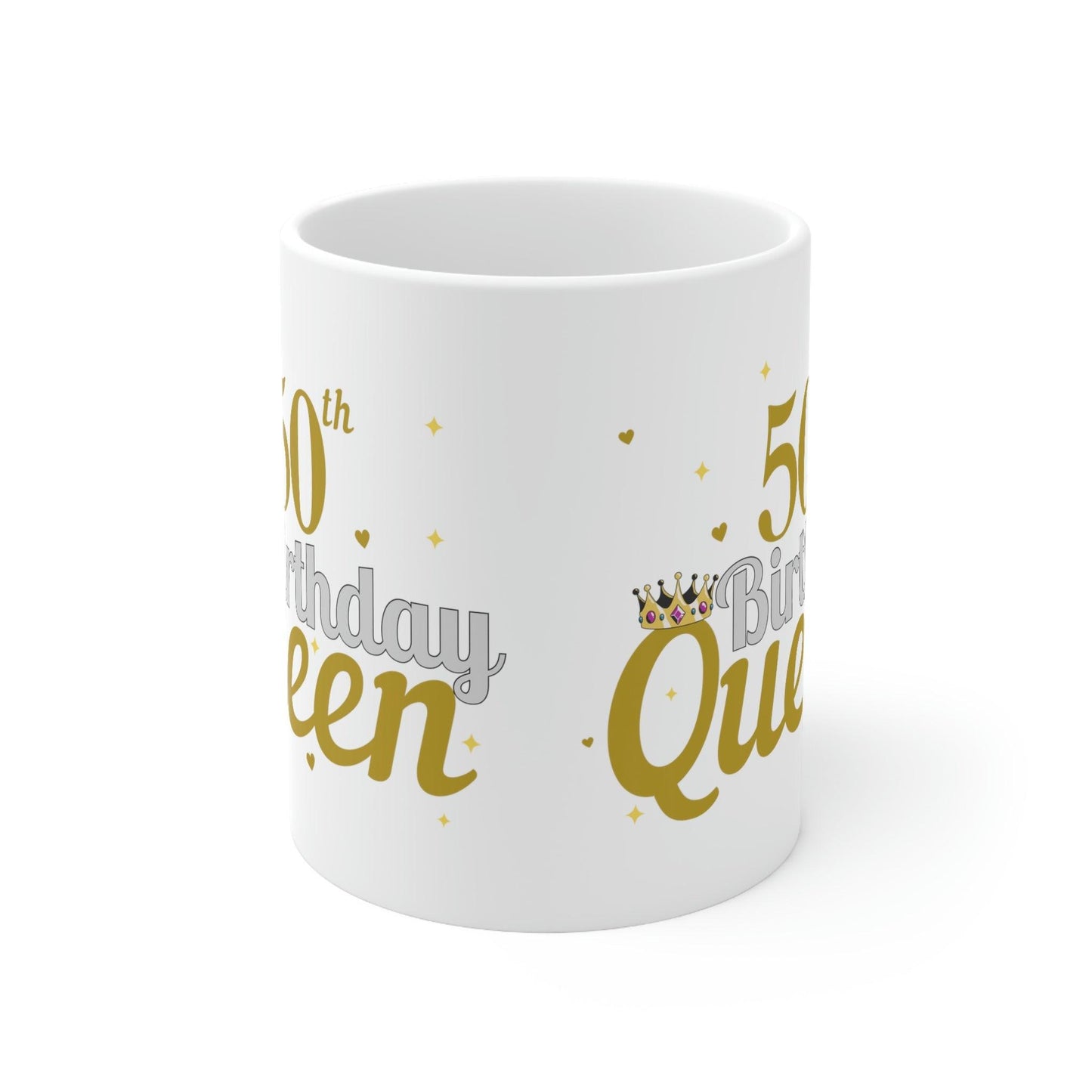 50th birthday queen Mug, gift for mom, Birthday gift for mom, birthday mug, coffee mug for her, hot cocoa mug, gift for coffee lover - Giftsmojo