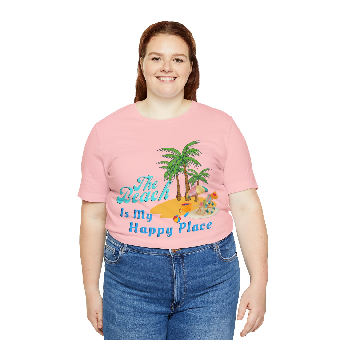 Beach shirt, The Beach is my happy place shirt, Beach t-shirt, Summer shirt, Beachwear, Beach fashion, Stylish beach apparel