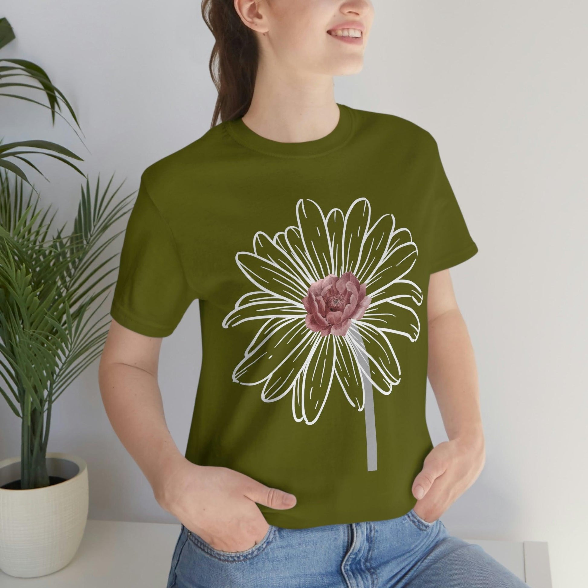 Flower Tshirt, Vintage Flower Shirt, Vintage Botanical Shirt, Vintage T-shirt, Graphic Tshirt, Botanical Print, Wildflower shirt, floral Tee - Giftsmojo