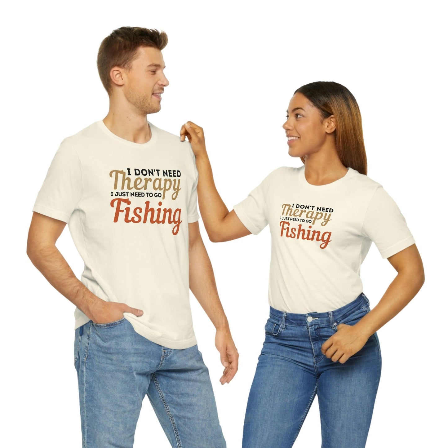 I don't need therapy I just need to go Fishing, fishing shirt, dad shirt, dad gift, gift for outdoor lover, fishing gift nature lover shirt - Giftsmojo