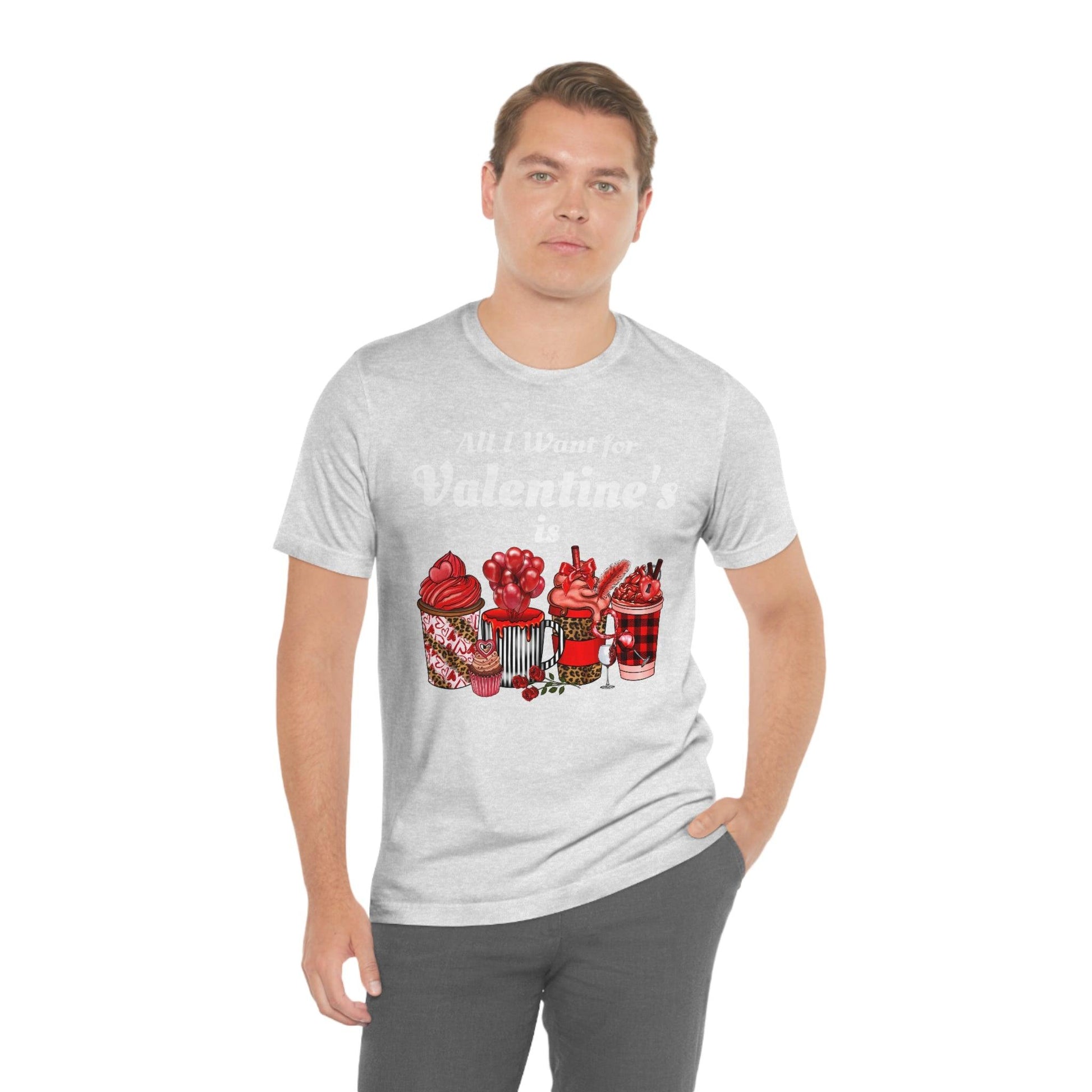 All I want for Valentines is Coffee Tee - Giftsmojo