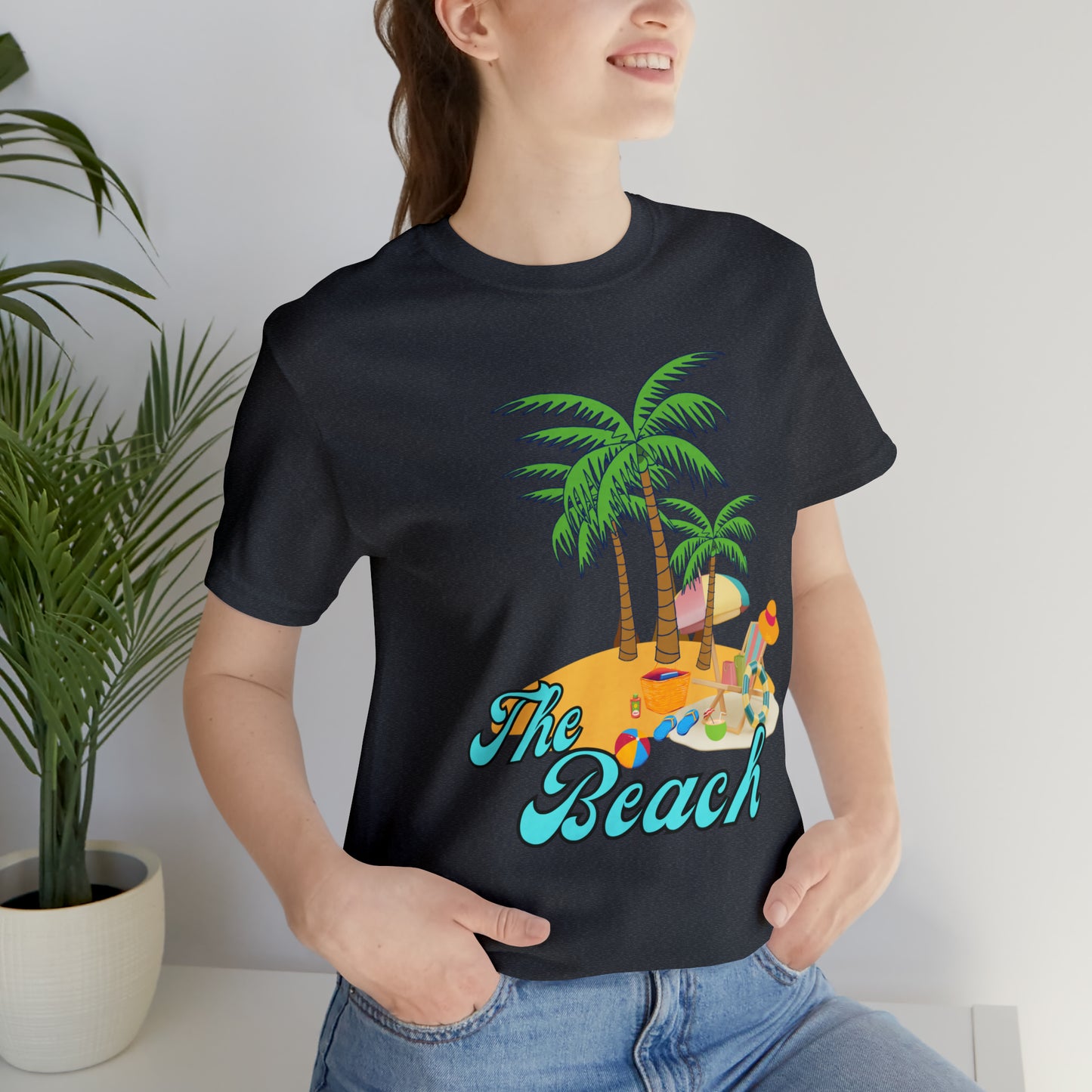 The Beach shirt, Beach t-shirt, Summer shirt, Beachwear, Beach fashion, Tropical print, Trendy design, Stylish beach apparel