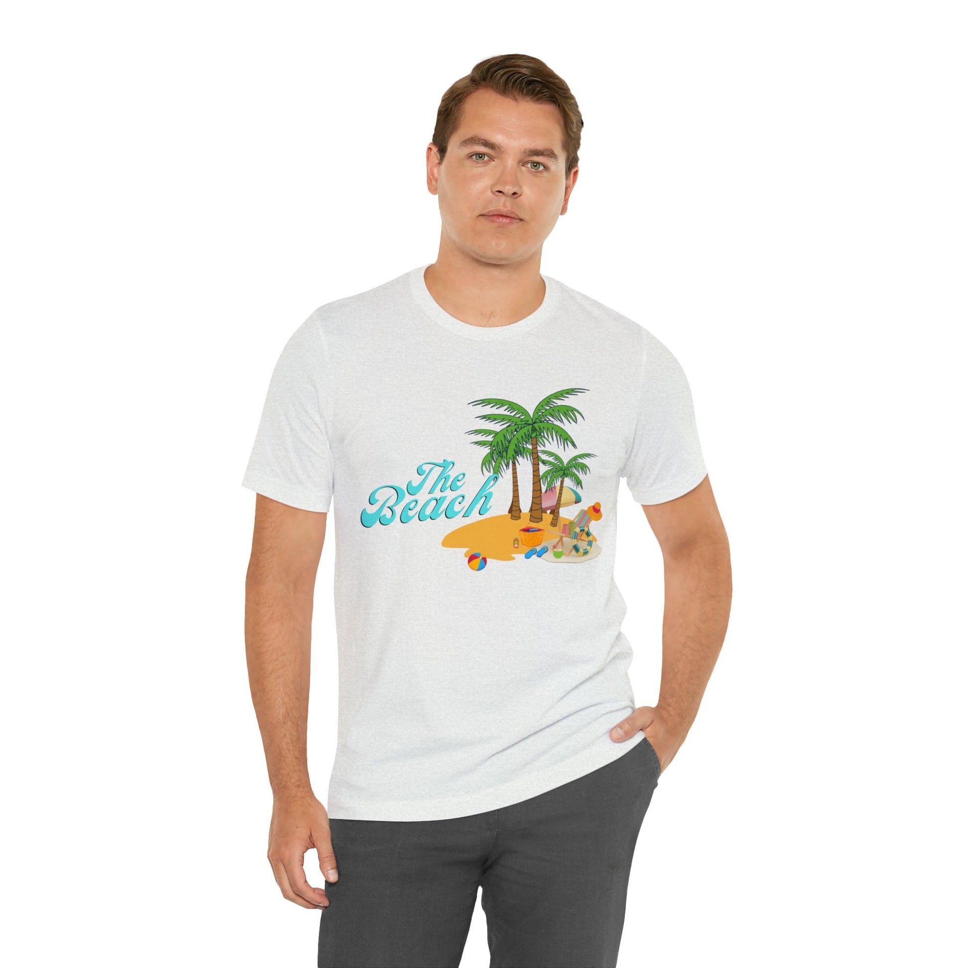 The Beach shirt, Beach t-shirt, Summer shirt, Beachwear, Beach fashion, Tropical print, Trendy design, Stylish beach apparel - Giftsmojo