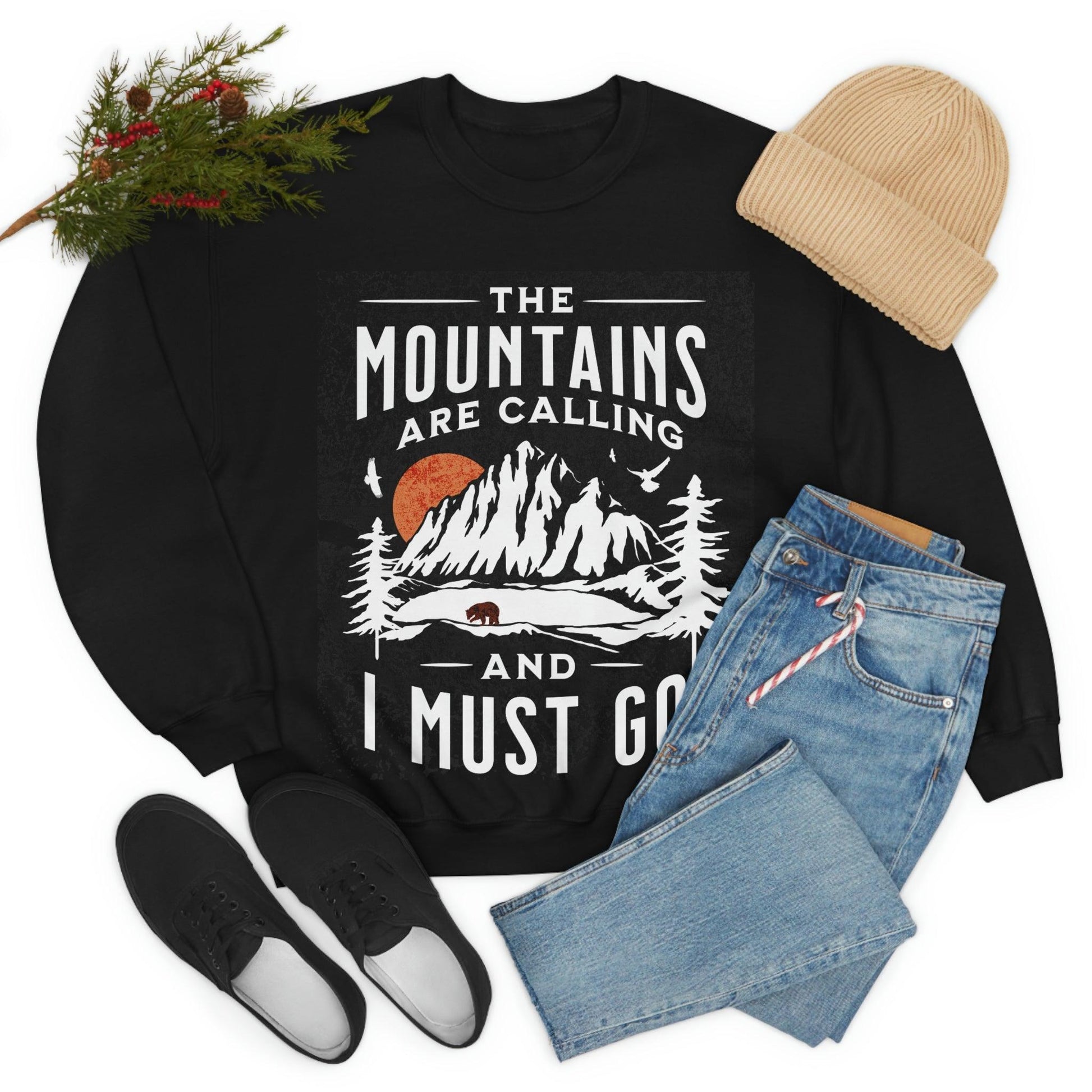 The Mountains are calling Crewneck Sweatshirt - Giftsmojo