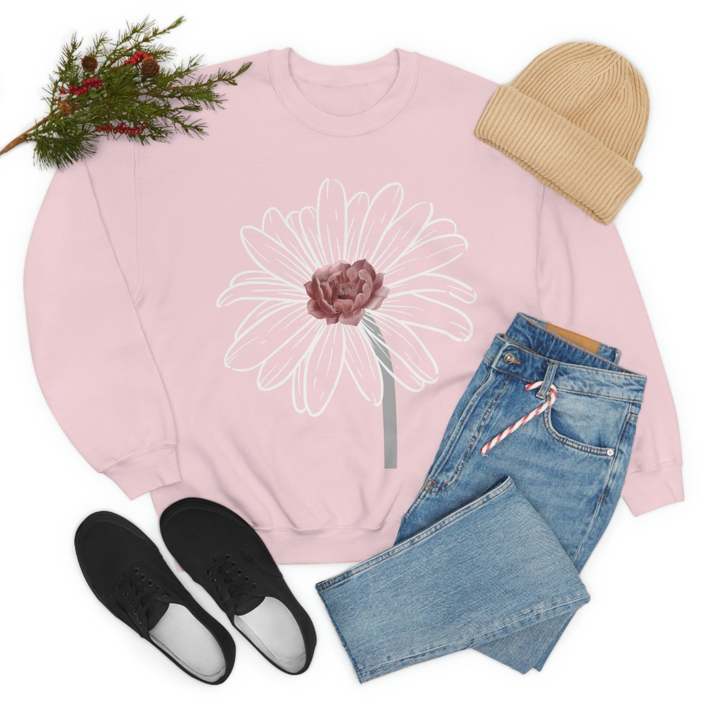 Floral Sweatshirt, Wildflower Sweatshirt, Flower sweatshirt, Wild Flowers