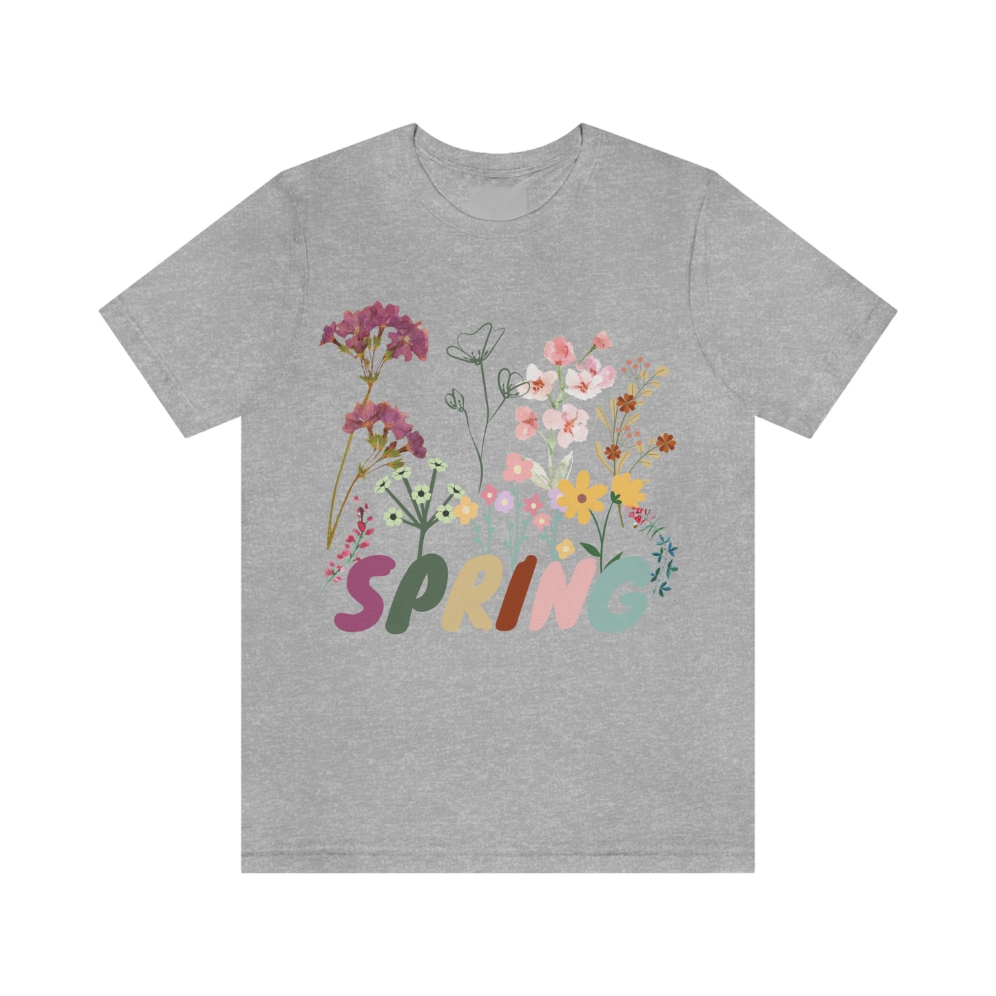 Spring Shirt, Flower T shirt, Vintage Botanical Shirt, Vintage T-shirt, Graphic Tshirt, Botanical Print, Vintage Flower Shirt, Wildflower,