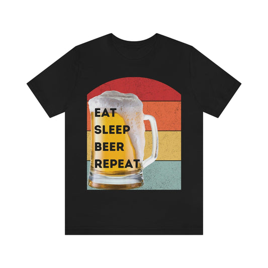 Retro shirt Eat Sleep Beer Repeat - funny beer shirt - Giftsmojo