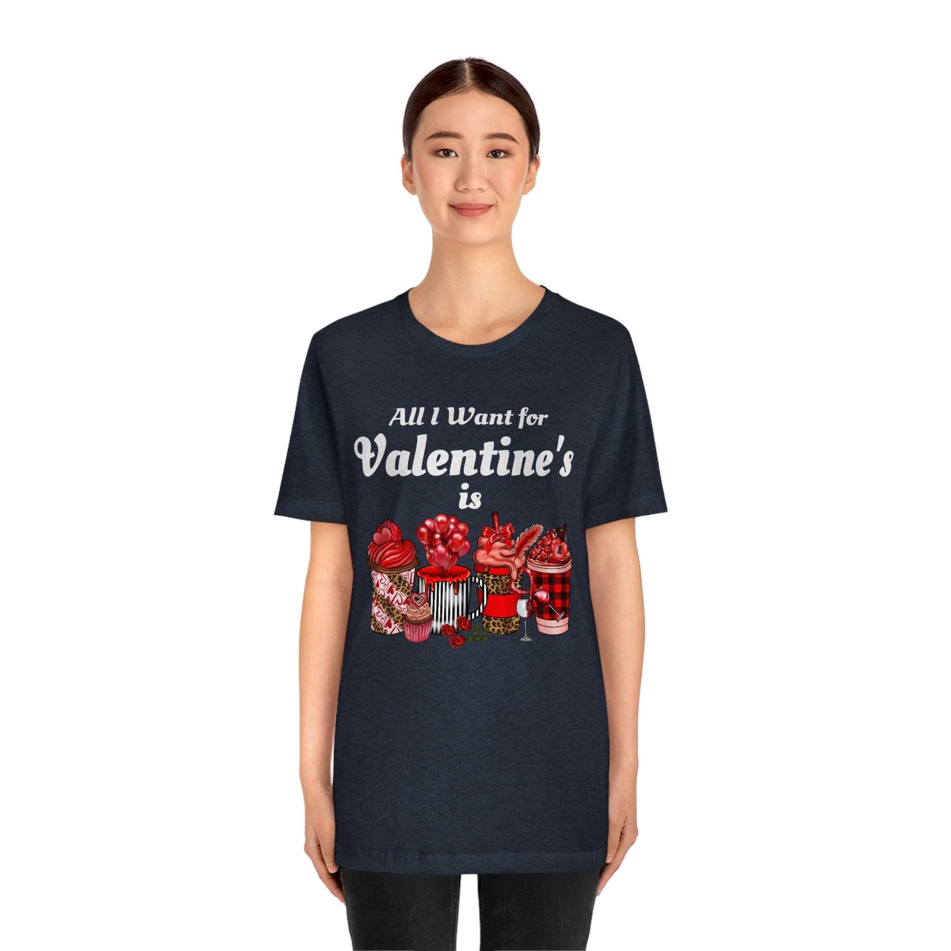 All I want for Valentines is Coffee Tee - Giftsmojo