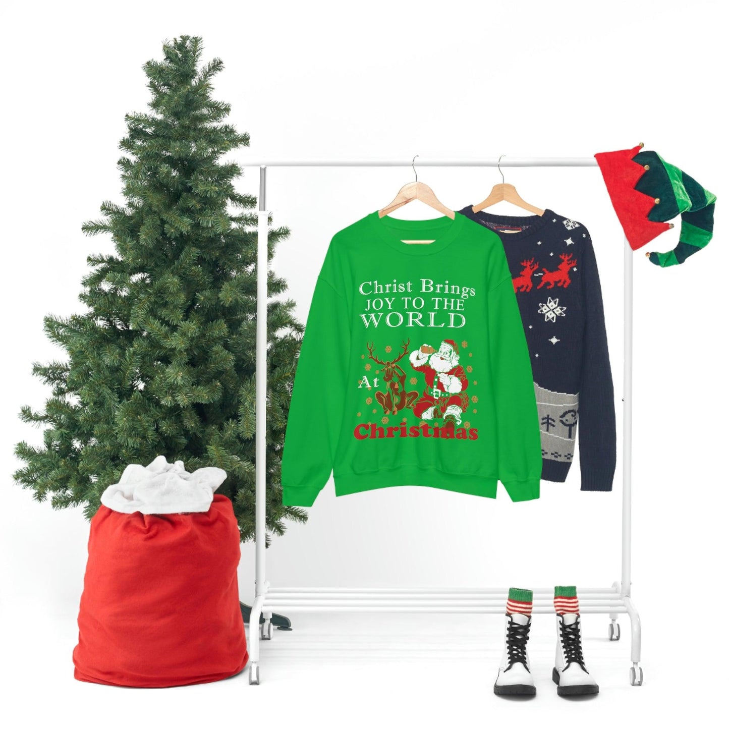 Christ brings joy to the World at Christmas Sweatshirt - Giftsmojo