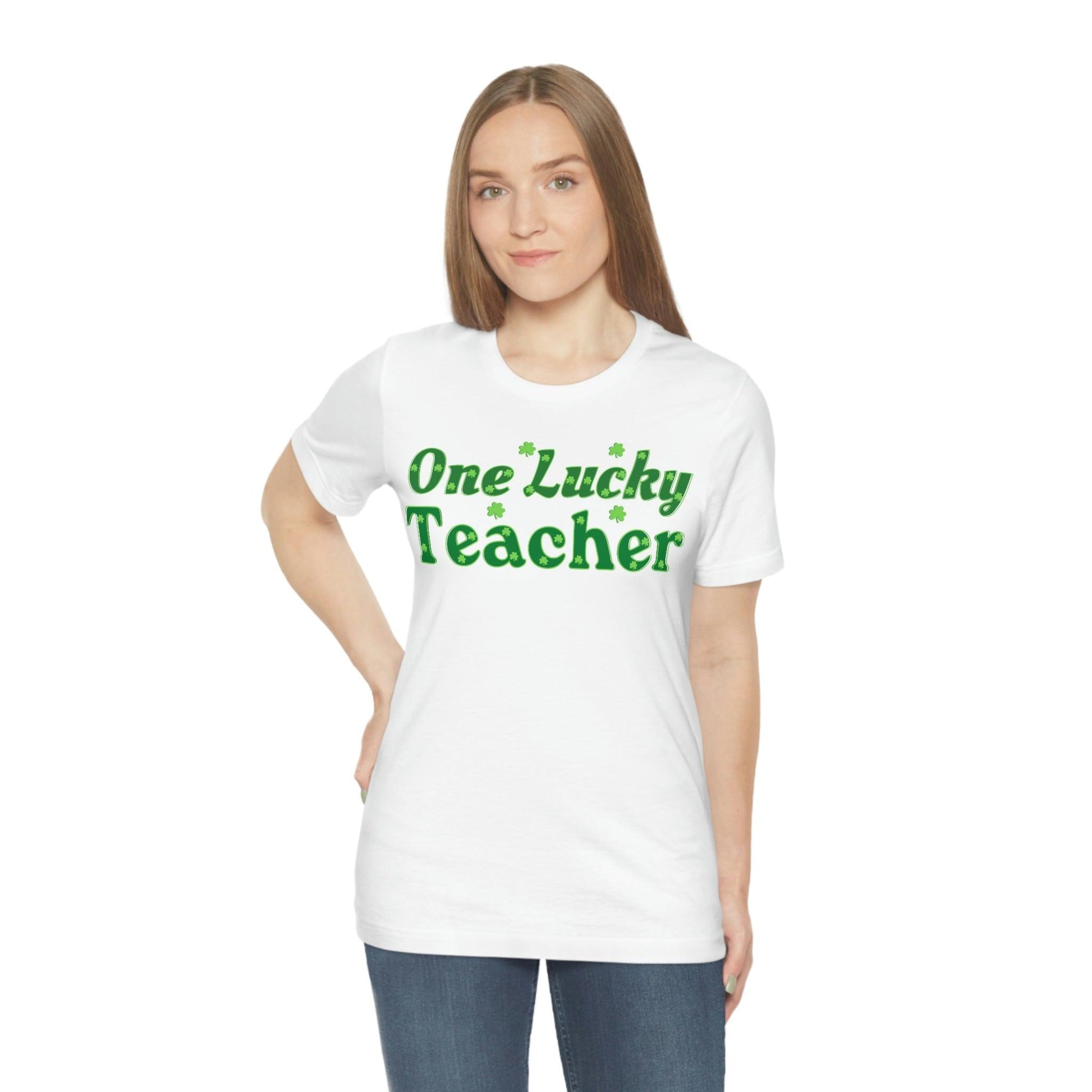 One Lucky Teacher Shirt feeling Lucky St Patrick's Day shirt - Funny St Paddy's day Funny Shirt - Giftsmojo