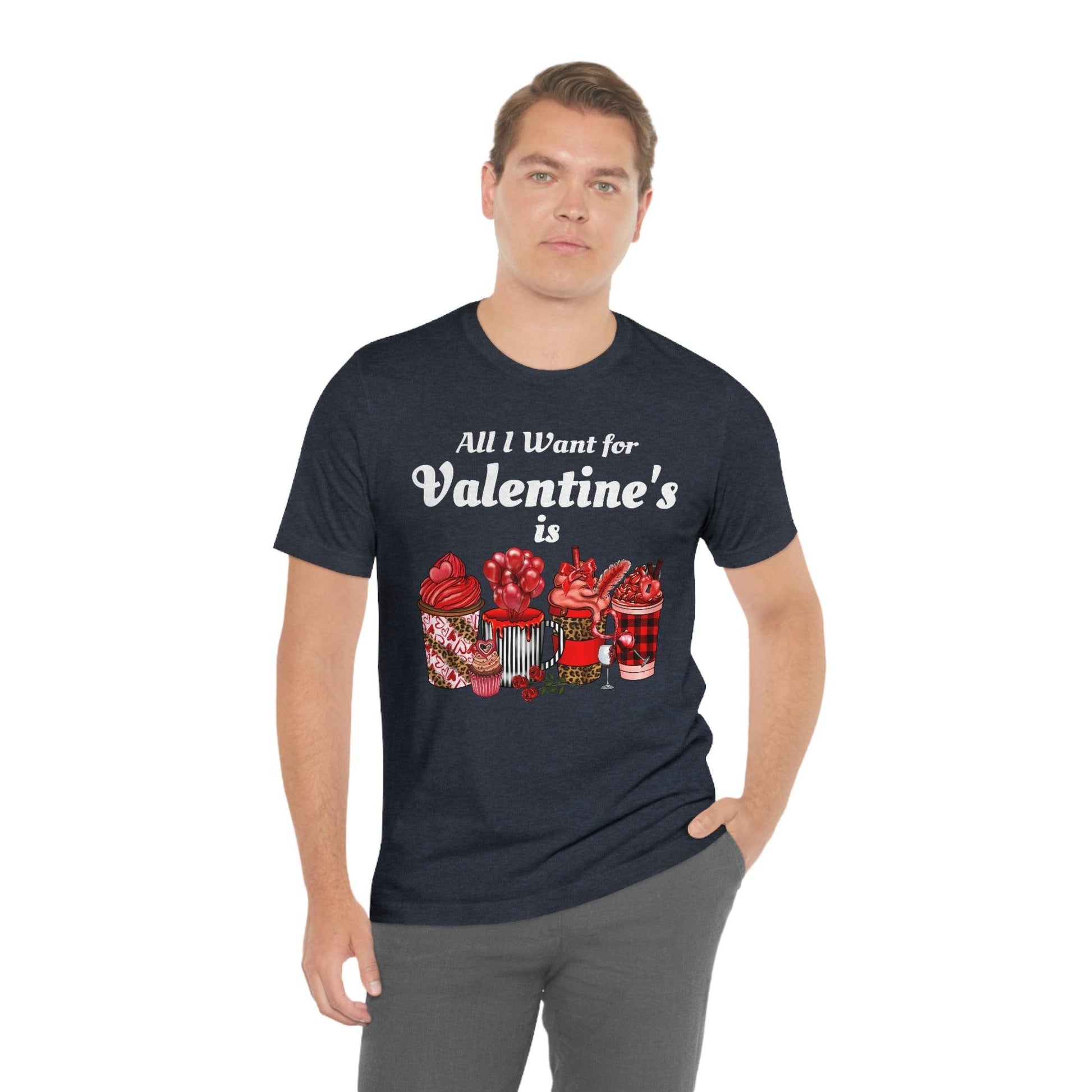 All I want for Valentines is Coffee Tee - Giftsmojo