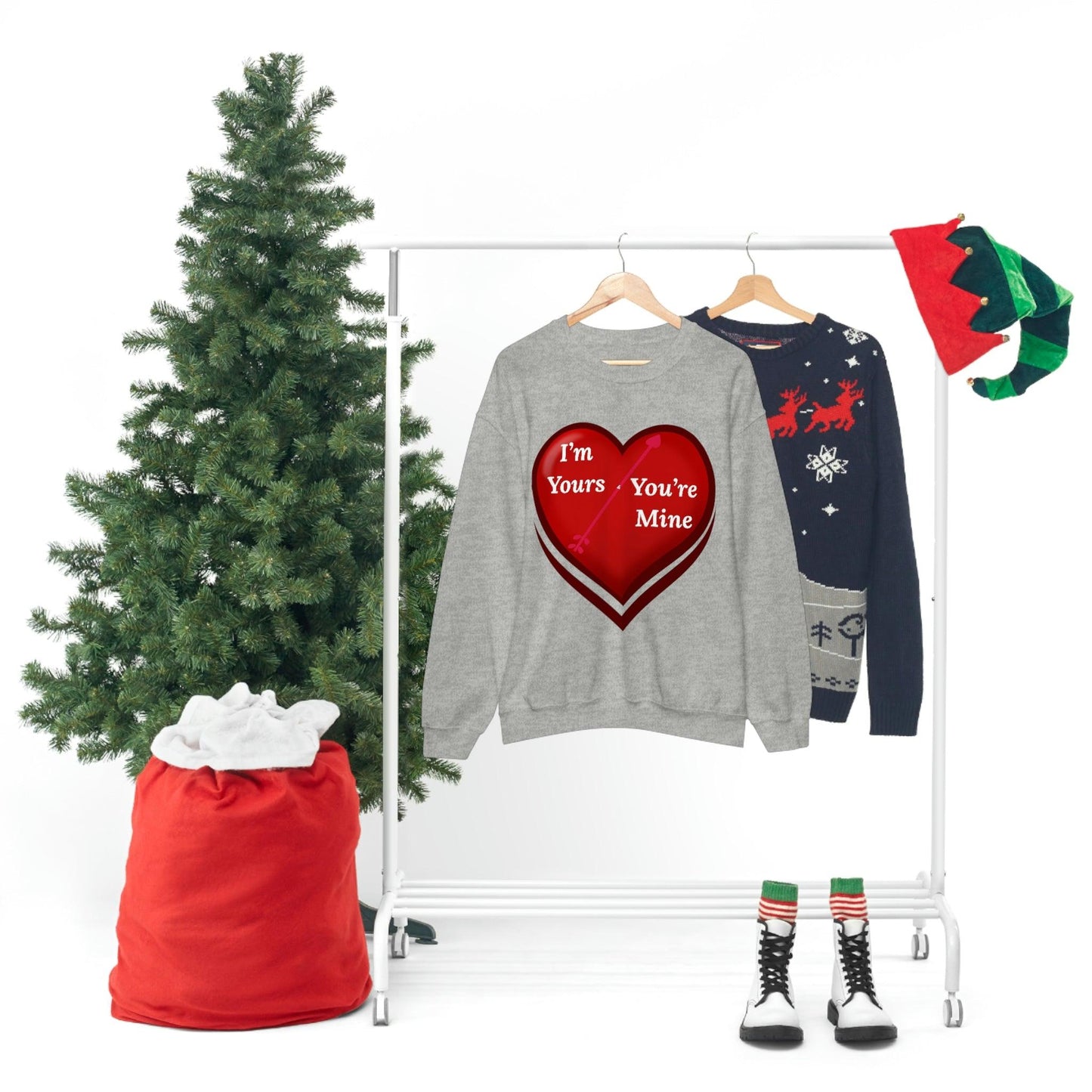 I'm Yours and You're Mine Heart Sweatshirt - Giftsmojo